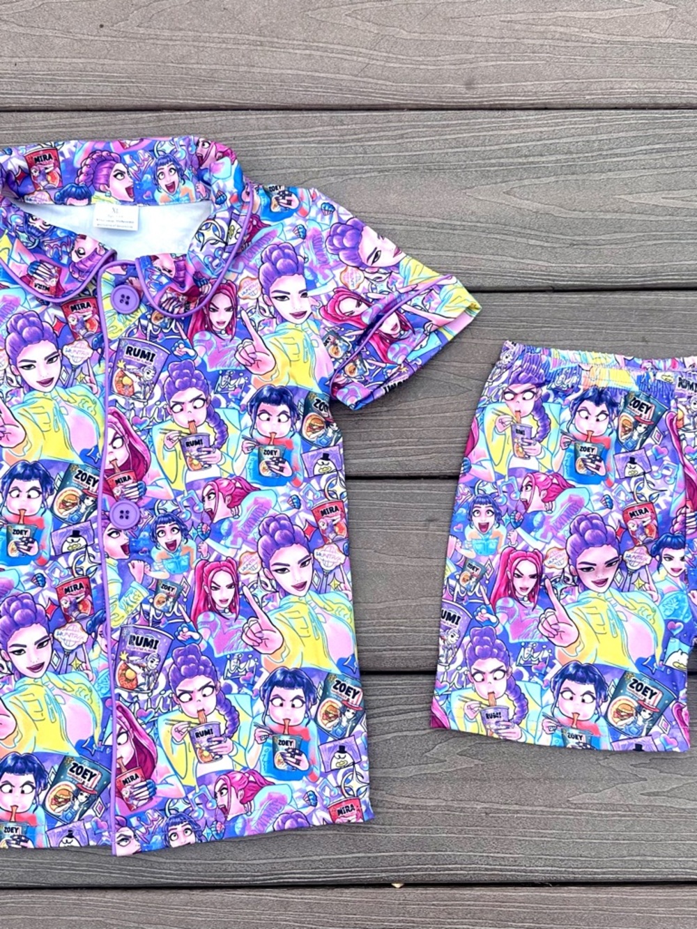 Kids Two-Piece K Pop Character Pajama Set